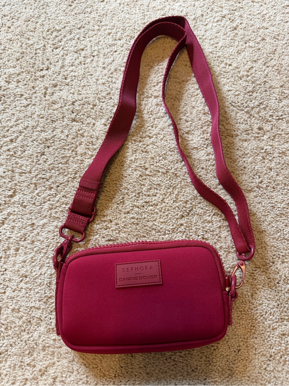 Dagne Dover Burgundy Neoprene Phone Sling